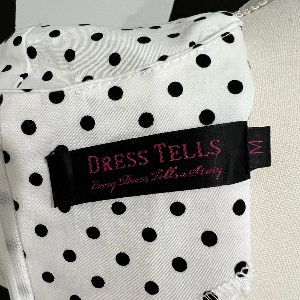 Zella White Midi Dress with Black Dots - Picture 8 of 15
